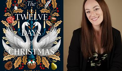 Stokes-Chapman and the cover of her book.