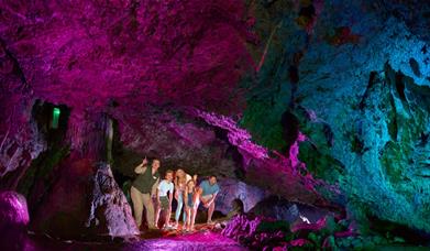 Family in Wookey Hole Caves