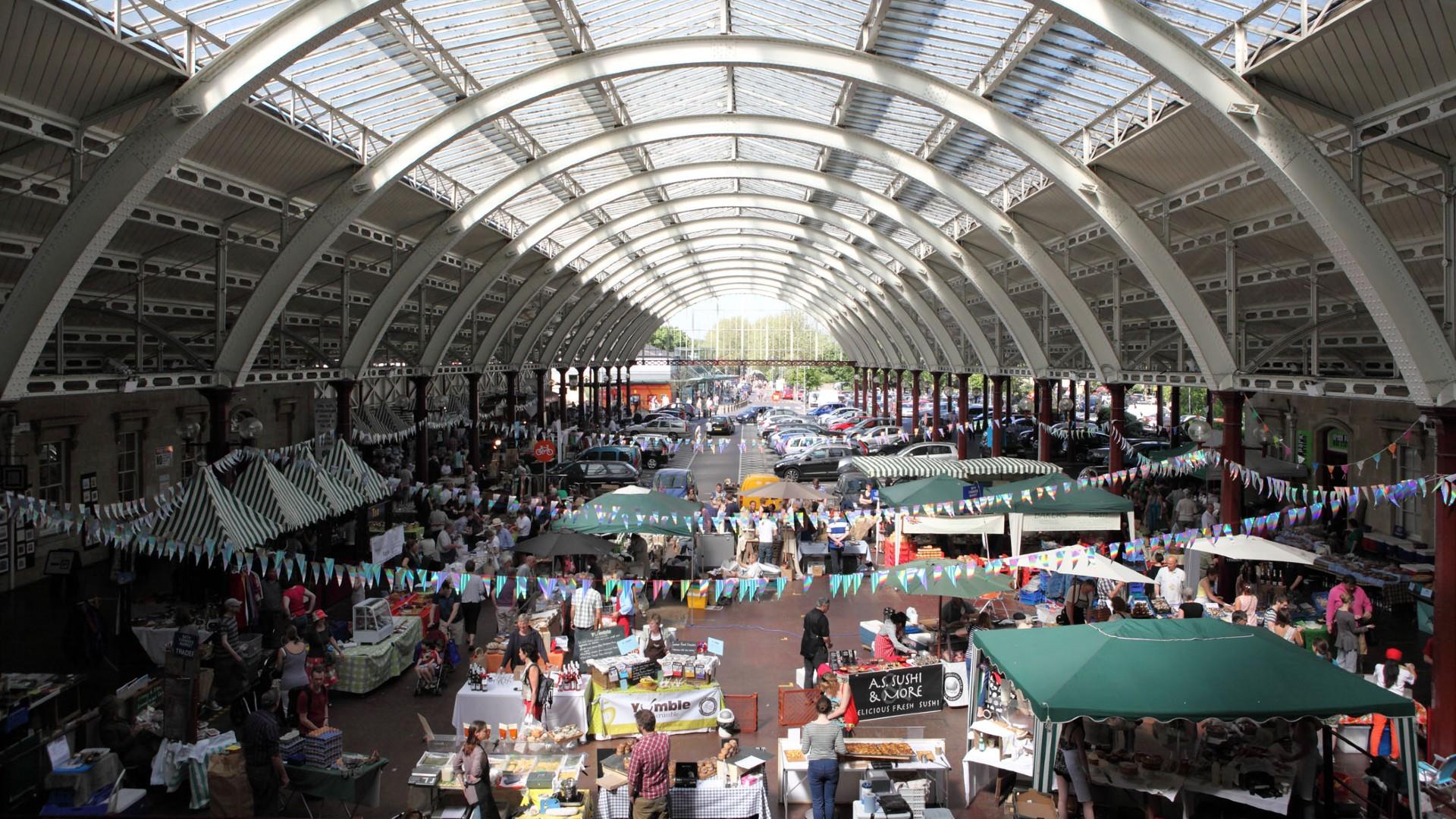 Bath Farmers Market from above