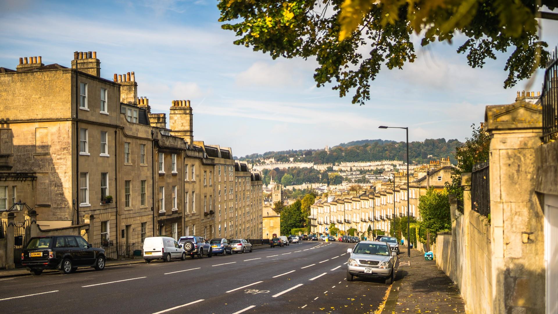 Autumn Hills and Houses in Bath