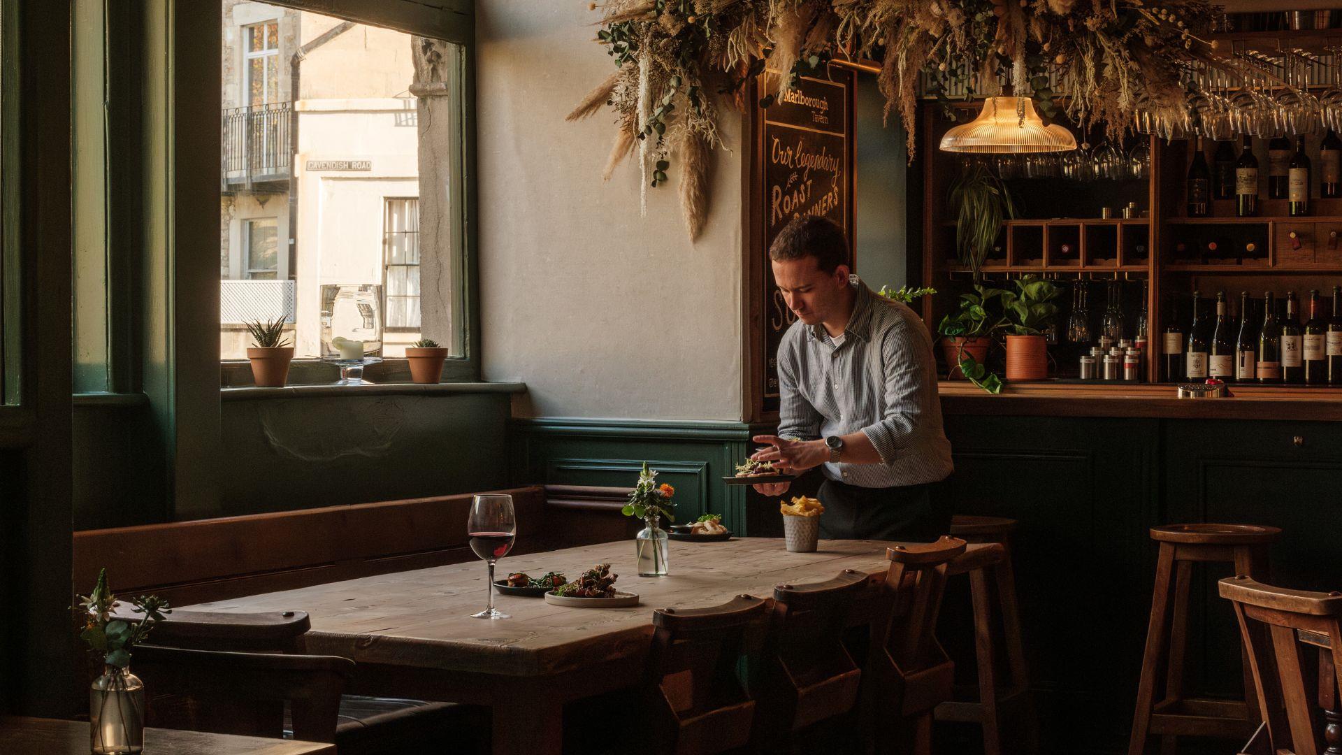 Interior of The Marlborough Tavern in Bath