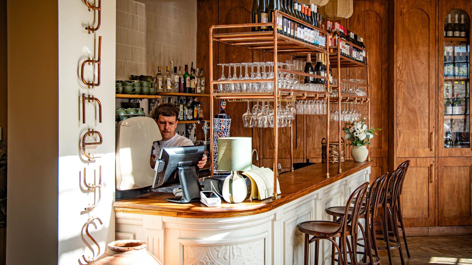 Bar interior at Sydney's in Bath