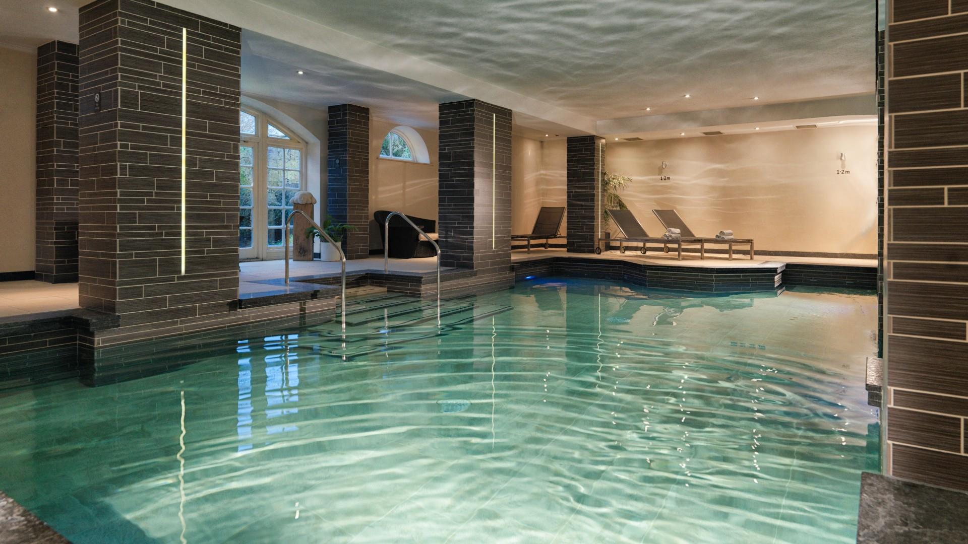 The indoor pool at The Garden Spa by L'occitane at The Bath Priory