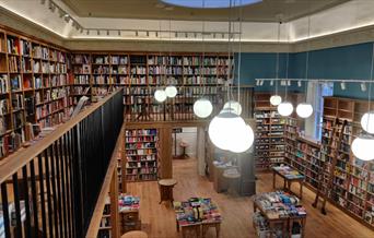 Main hall at Topping & Co Booksellers Bath