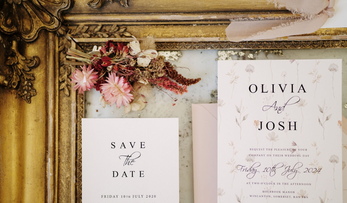 Save the date wedding letter.