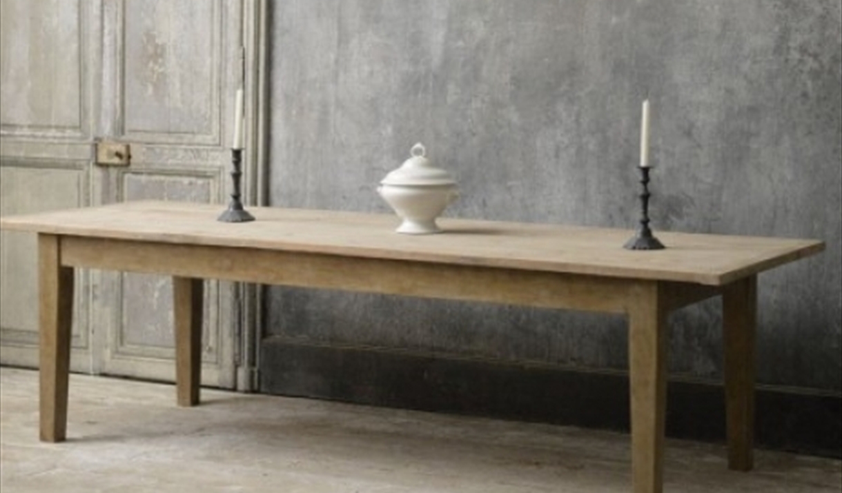 Antique table with candles