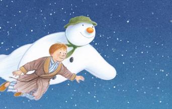 The Snowman flying