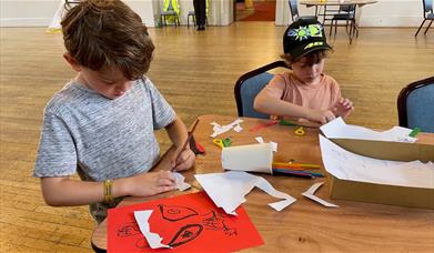 Children crafting at Bath Assembly Rooms