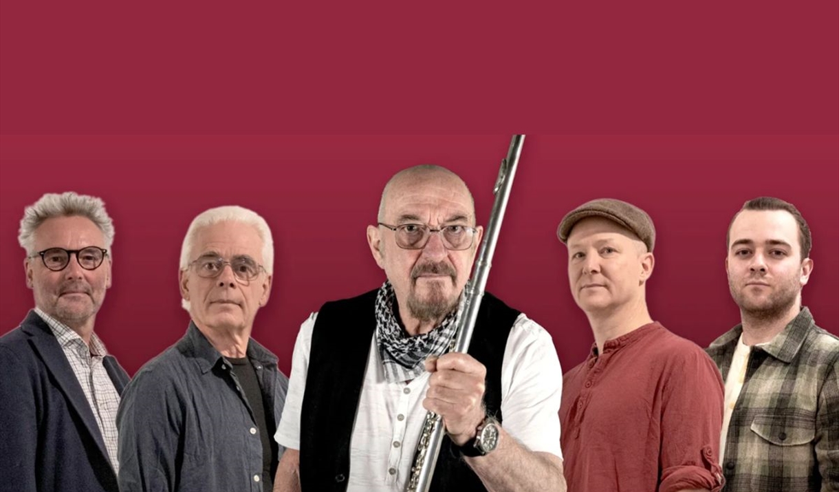 A group of 5 men pose for a publicity photo A group of 5 men pose for a publicity photo