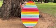 A gaint colourful Easter Egg