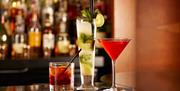 Cocktails on bar