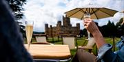 Highclere Castle, drinks on the lawn