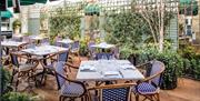 The terrace at The Ivy Bath Brasserie & Garden