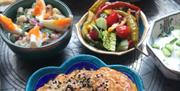 A selection of Middle Eastern dishes from Simi's Kitchen Bath