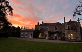 Sunset behind Guyers House