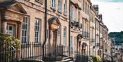 View of Georgian buildings in Bath