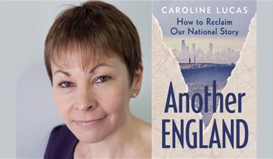 Caroline Lucas and her book cover Another England: