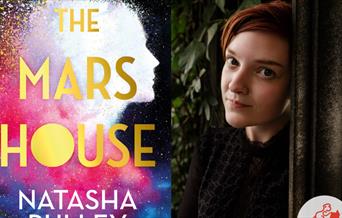 Author Natasha Pulley with her book The Mars House