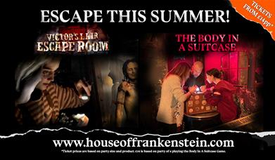 Escape this summer at House of Frankenstein poster