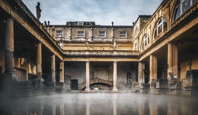 Roman Baths with Steam (c) Lloyd Evans Photography