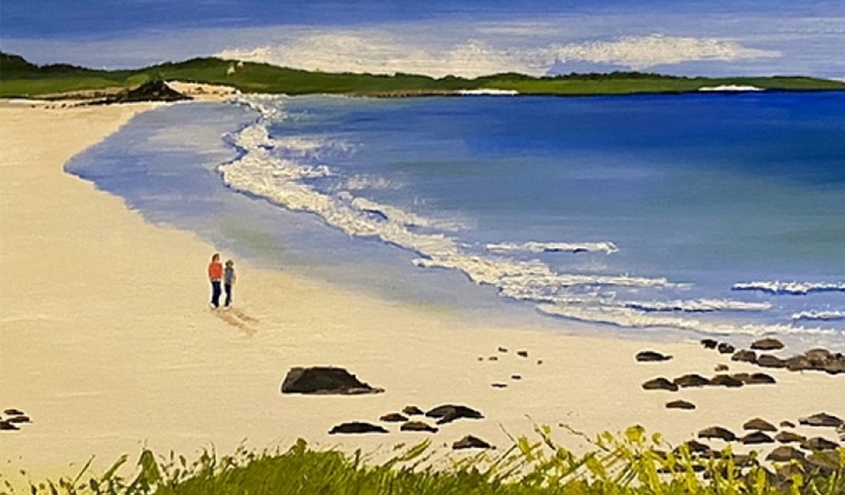 painting of beach