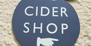 Cider shop sign